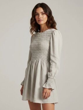 Dissh Kennedy Oatmeal Linen
Mini Dress - Size AU 10 / US 6